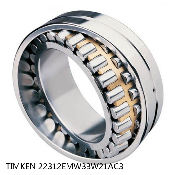 22312EMW33W21AC3 TIMKEN Spherical Roller Bearings Brass Cage