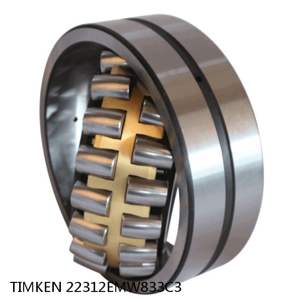 22312EMW833C3 TIMKEN Spherical Roller Bearings Brass Cage